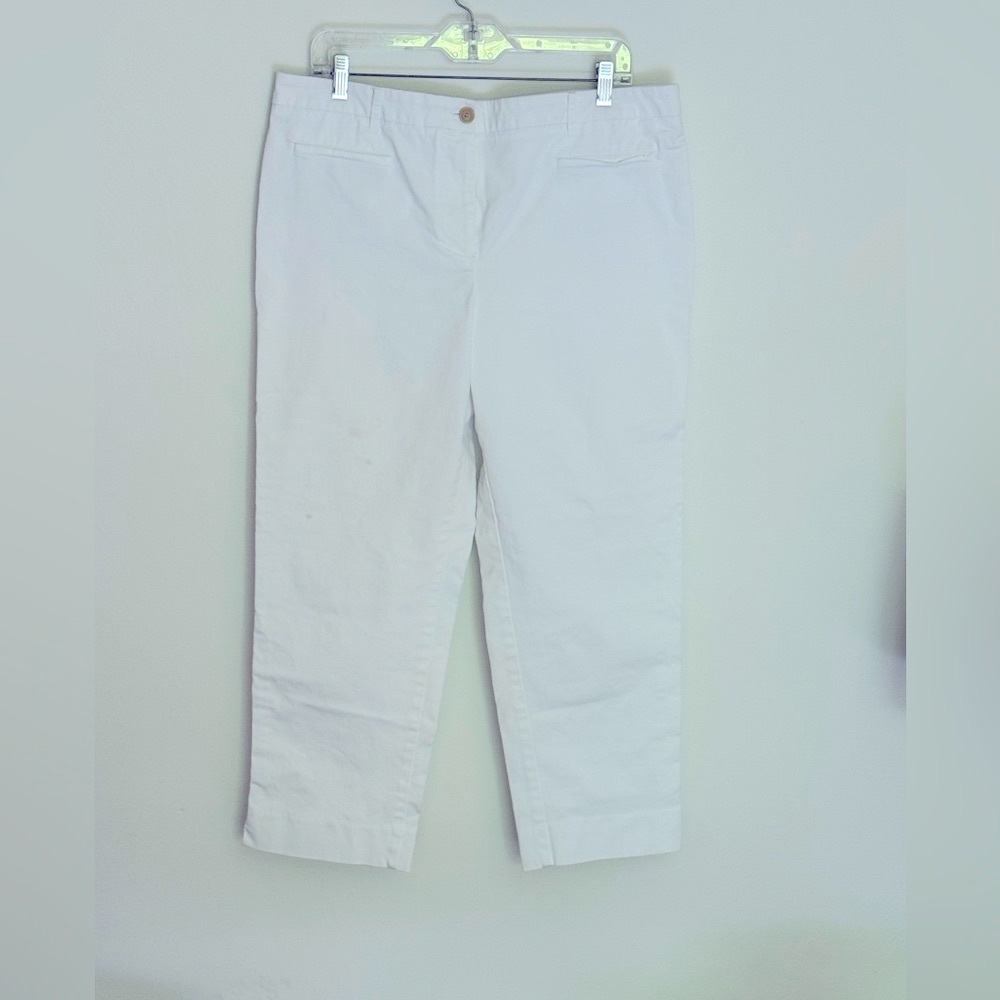 Ann Taylor Women's White Cropped Jeans Size 14